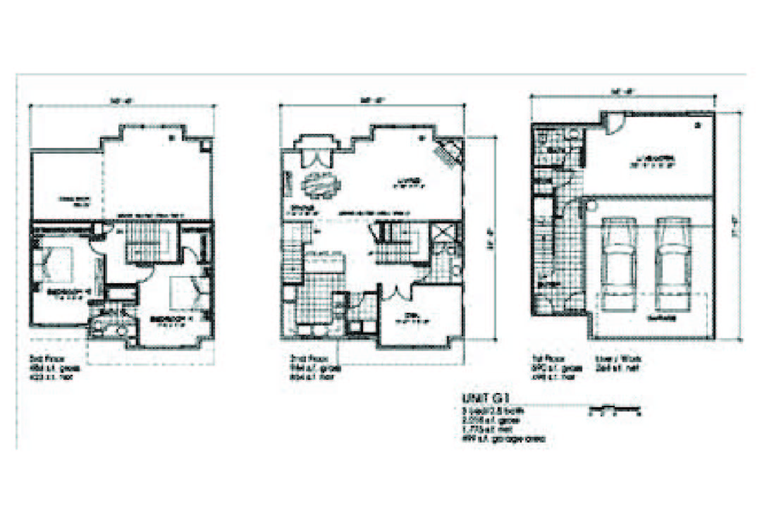 Floor plan for 2 beds, 2.5 baths, 1836 sqft